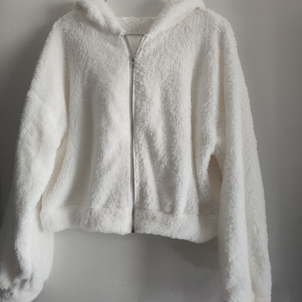 Source Unknown White Fleece Jacket